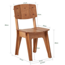 Sobuy Hfst01-Br, Kitchen Chair Dining Chair Office Chair Desk Chair In Mortise And Tenon Structure,brown,w44Xd60Xh86 - thumbnail 3