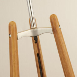 Lighting Collection Christie Wood & Pale Grey Shade Shelf Floor Lamp - thumbnail 3