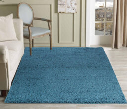 Serdim Rugs Living Room Shaggy Area Rugs, Polypropylene, Baby Pink, 120X170Cm(4'x5'6) - thumbnail 1