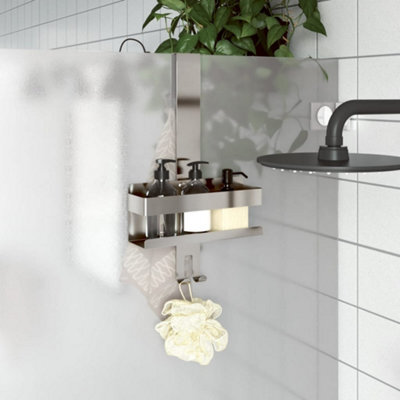 Vidaxl Hanging Shower Caddy Brushed 304 Stainless Steel - image 1
