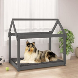 Walplus Dog Bed Grey 101X70X90 Cm Solid Wood Pine - thumbnail 1