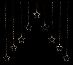 Premier Decorations Limited Led Star Curtain Light Warm White Premier Christmas Window Net Light 1.2M X 1.2M - thumbnail 3