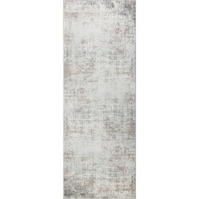 Livabliss Roma-Abstract Grey Brown Green Modern Marble Living Dining Bedroom Rug 80 X 220 Cm Easy Care, Non Shedding - image 1