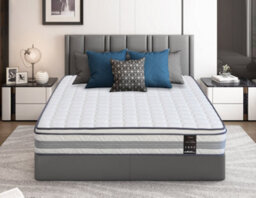 Mattress Guru Silver 2500 5 Zone Pocket Spring Mattress, Comfort Foam, Wave Foam, High Density Foam With Soft Knitted Fabric, 4Ft6 (135X190Cm) - thumbnail 1