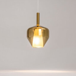 Luminosa Lighting Luminosa Duality Modern 20Cm Dome Pendant Ceiling Light Black 1Xe27 Gold Shade - thumbnail 4