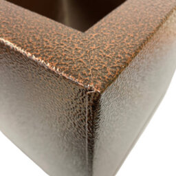 Gardening Naturally 64Cm Aluzinc Cube Patio Planter Bronze - thumbnail 3