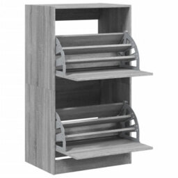 Walplus Shoe Cabinet With 2 Flip-Drawers Grey Sonoma 60X42X108 Cm - thumbnail 5