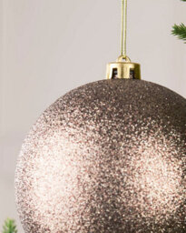 Werchristmas Mocha Extra Large Shatterproof Bauble Glitter 15 Cm - thumbnail 5