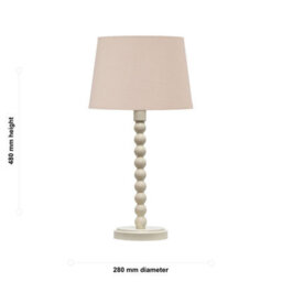 First Choice Lighting Bobbin - Ivory Lamp With Natural Cotton Shade - thumbnail 6