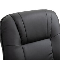 Homcom Ergonomic Office Recliner Sofa Chair Pu Leather Armchair Lounger Black - thumbnail 8