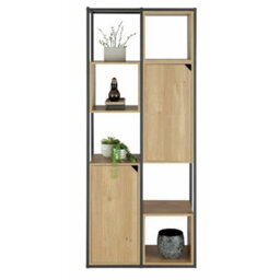 Loft Living Tall Shelving Unit  Light Oak Oak Shelf Storage Bookcase