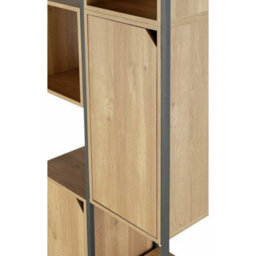 Loft Living Tall Shelving Unit  Light Oak Oak Shelf Storage Bookcase - thumbnail 2