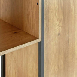 Loft Living Tall Shelving Unit  Light Oak Oak Shelf Storage Bookcase - thumbnail 3