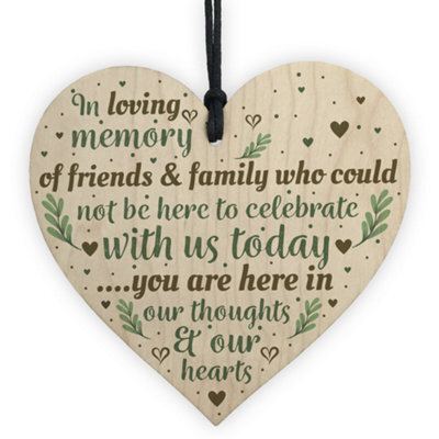Red Ocean In Loving Memory Memorial Christmas Plaque Wooden Star Tree Decoration Gift - image 1