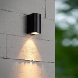 Lucide Akra Wall Light Outdoor - Led 2700K Ip54 - Black - thumbnail 3