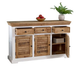 Worcester Oscar Wood Sideboard - 3 Drawers & 3 Doors - thumbnail 3