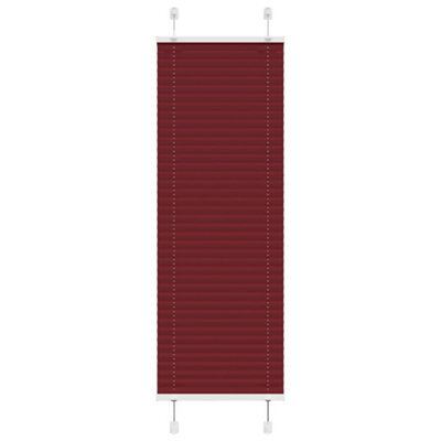 Berkfield Pleated Blind Bordeaux Red 45X100 Cm Fabric Width 44.4 Cm Polyester - image 1