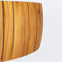 Luminosa Lighting Elstead Barrel Cylindrical Pendant Ceiling Light Teak - thumbnail 4