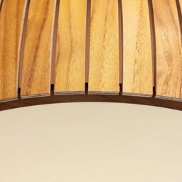 Luminosa Lighting Elstead Barrel Cylindrical Pendant Ceiling Light Teak - thumbnail 5