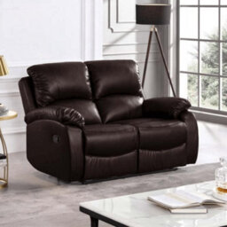 Furniture Instore Roma Brown Leather Manual Recliner 2+2 Seater Sofa Set - thumbnail 2