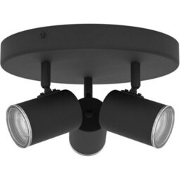Loops Sleek Black Triple Round Ceiling Spotlight Gu10 For Modern Bathroom Lighting - thumbnail 3