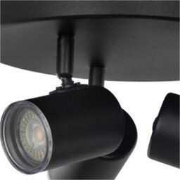 Loops Sleek Black Triple Round Ceiling Spotlight Gu10 For Modern Bathroom Lighting - thumbnail 5