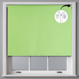 Furnished Made To Measure Blackout Roller Blinds With Metal Fittings - Lime Green Blind For Home And Office (W)180Cm (L)165Cm - thumbnail 1