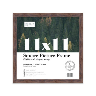 11X11 Walnut Picture Frame (27.9 X 27.9Cm) Poster, Photo, Artwork, Gallery Wall Or Print - image 1