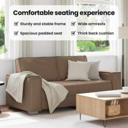 Vidaxl Sofa Chair Cappuccino 180 X 78 X 84 Cm Artificial Leather - thumbnail 8