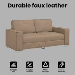 Vidaxl Sofa Chair Cappuccino 180 X 78 X 84 Cm Artificial Leather - thumbnail 7