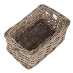 Red Hamper Ra002/1 Rattan Small Rectangular Grey Rattan Storage Baskets - thumbnail 2