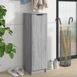 Berkfield Shoe Cabinet Grey Sonoma 30X35X100 Cm Engineered Wood