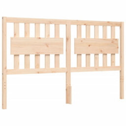 Berkfield Bed Frame With Headboard King Size Solid Wood - thumbnail 9