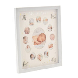 Bambino Baby My 1St Year Collage Photo Frame With Silver Icons - thumbnail 1