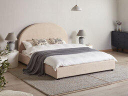 Beliani Bed Boucle Vaucluse 160 X 200 Cm (Eu King Size) Beige - thumbnail 2
