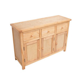 Cabinet Bits Lugo Waxed 3 Drawer 3 Door Sideboard Wood Knob - thumbnail 3