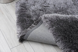 A.unique Home Charcoal Shaggy Rugs For Living Room Bedroom 120Cm X 170Cm - thumbnail 2