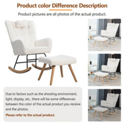 Rocking Recliner Lounge Chair With Cushion - thumbnail 6