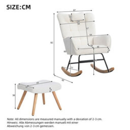 Rocking Recliner Lounge Chair With Cushion - thumbnail 4