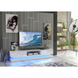 Tv Unit Bloom 180Cm - White With Gloss Doors - thumbnail 6