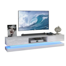 Tv Unit Bloom 180Cm - White With Gloss Doors - thumbnail 7
