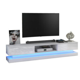 Tv Unit Bloom 180Cm - White With Gloss Doors - thumbnail 4