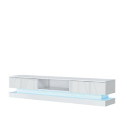 Tv Unit Bloom 180Cm - White With Gloss Doors - thumbnail 9