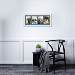 AK Frames 50X20Cm White Classic Multi Photo Frame With Pompadour Mount - Holds 4 Apertures (4X) 6X4 Photos - thumbnail 3