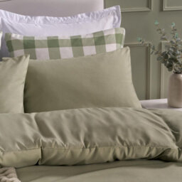 Ohs 2 Pack Soft Microfibre Wrinkle Resistant Housewife Pillowcases - Sage - thumbnail 1