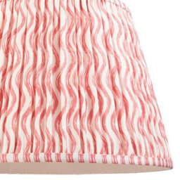 Loops Elegant 40Cm Coral Pink Tapered Lamp Shade - Handcrafted With Pleated Design - thumbnail 3
