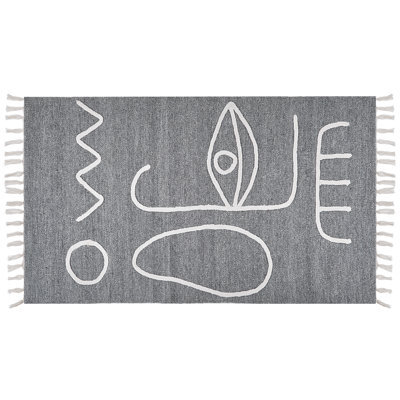 Beliani Outdoor Rug Yavu Grey 80 X 150 Cm - image 1