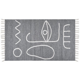 Beliani Outdoor Rug Yavu Grey 80 X 150 Cm - thumbnail 1