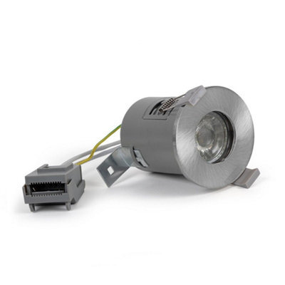Brushed Chrome Gu10 Fire Rated Downlight - Ip65 - Se Home - image 1