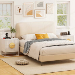 White Bedroom Modern Mid Century Side Table - thumbnail 6